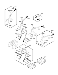 Handles Group Diagram and Parts List for S1026 (1697330-00)(2020) Briggs and Stratton Snow Blower